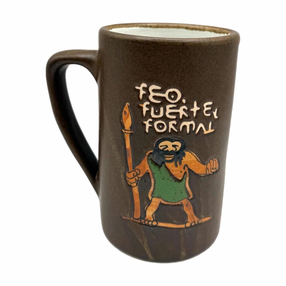 Deneen Pottery Caveman Xplor Large Brown Stoneware Mug – Feo. Fuerte. Formal.